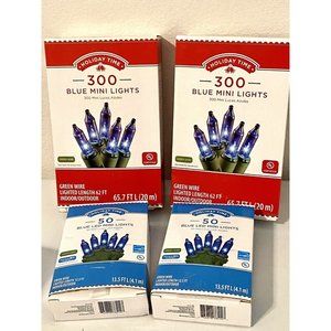 Holiday Time Mini Blue Light Bundle Indoor Outdoor 700 Lights 4 Boxes Any Event